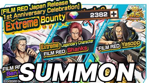 Must Watch Film Red SHANKS Is Back SUMMON Bounty Rush One Piece