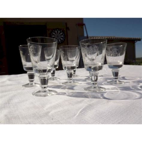 Verres Anciens Cristal Grav S Transparent