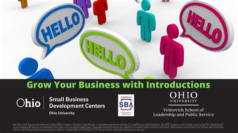 Grown Your Business With Introductions Ohio University SBDC