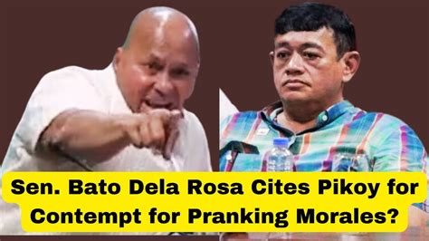 Sen Bato Dela Rosa Cites Ex Napolcom Eric Pikoy Santiago In Contempt