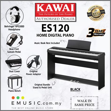 Kawai ES120 88-key Digital Piano Home Portable Electric Piano Keyboard