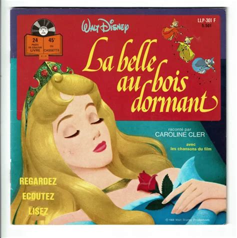 LA BELLE AU BOIS DORMANT POCHETTE Livre Vide 45 CLER Walt Disney