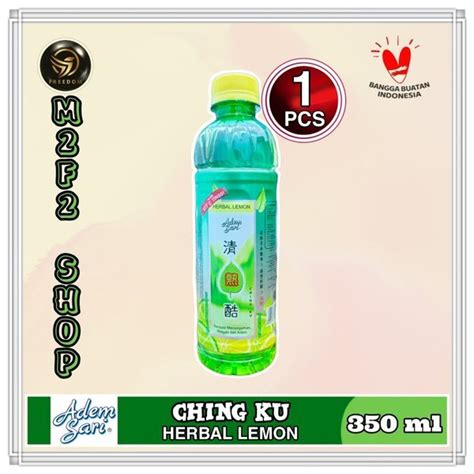 Jual Adem Sari Ching Ku Herbal Lemon Botol Pet Ml Kemasan Satuan