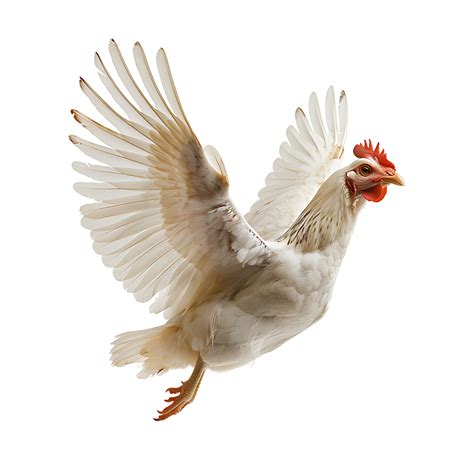 Chicken flying open wings on isolated transparent background 44274240 PNG