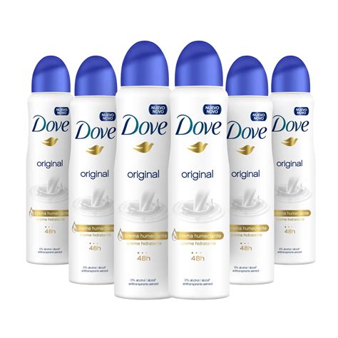 Kit Com 6 Desodorantes Antitranspirante Aerosol Dove Original 150ml