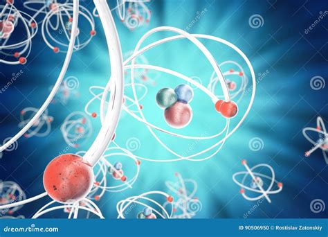 Atom Background Shining Nuclear Model Atoms And Electrons Physics