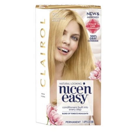 Clairol Nice N Easy Hair Color 9G Light Golden Blonde Pack Of 18