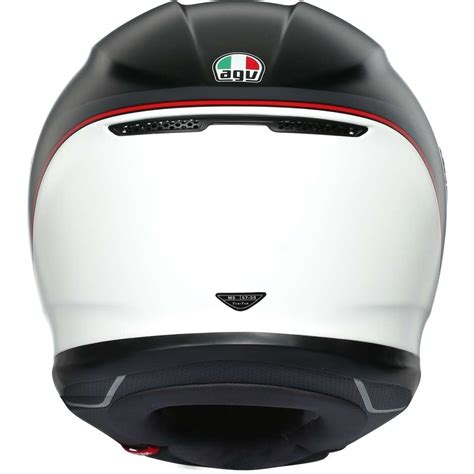 Casco Integrale In Fibra Moto AGV K6 Multi MINIMAL Nero Bianco Rosso