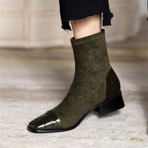 Chiko Tia Square Toe Block Heels Boots in 2024 | Block heel boots, Rain ...