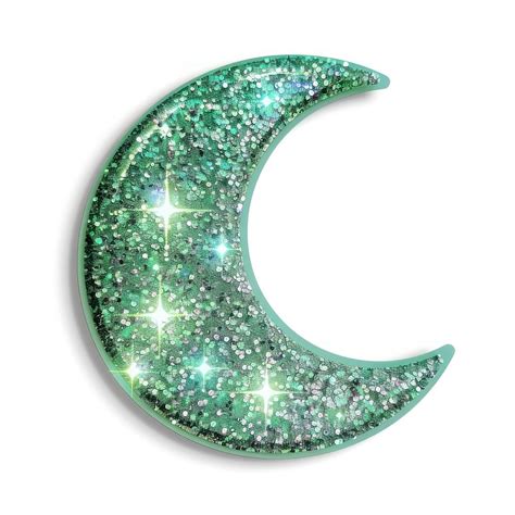 glitter pastel green  moon  photo rawpixel