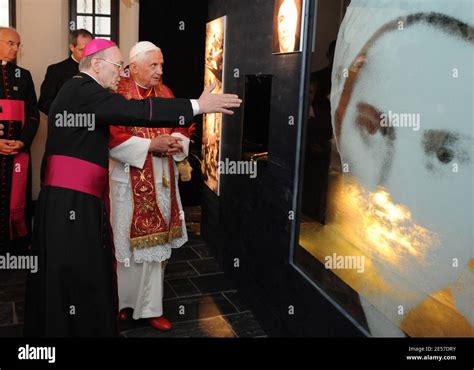 Pope Benedict Xvi C Visits The Cachot An Abandoned Prison Cell Where