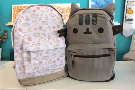 Kawaii Fat Cat Backpacks Pusheen Print Schoolbags 3pcsset