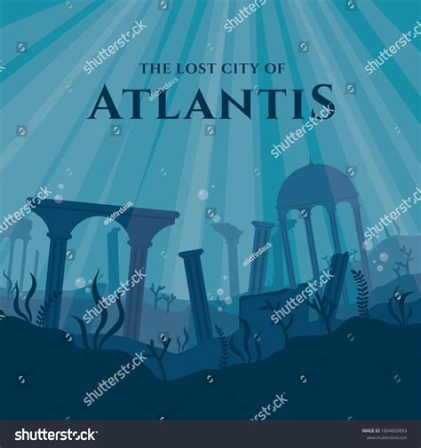 The Lost City Of Atlantis Vector Illustration Royalty Free Stock