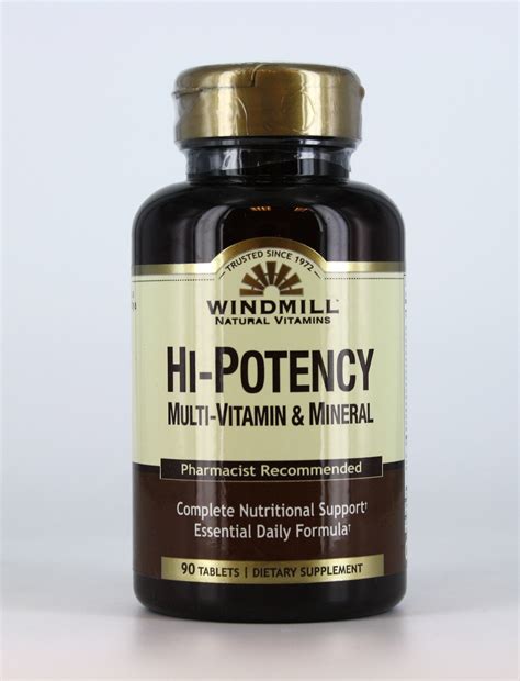 Hi Potency Multi Vitamin And Mineral Windmill Vitamins