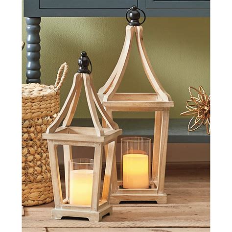 Set of 2 Decorative Lanterns | Country Door