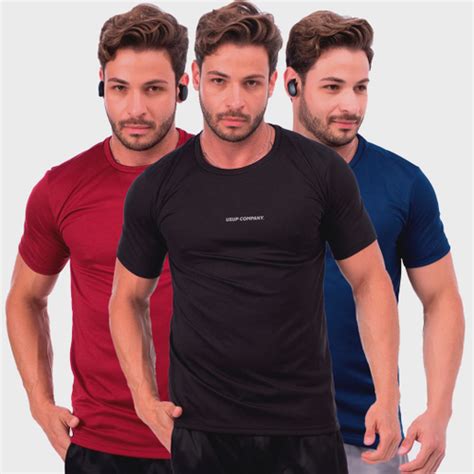 Kit 3 Camiseta Dry Fit Masculina Academia Treino Corrida Submarino