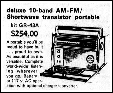 Vintage Advertising For The Heathkit Model Gr 43a Portable Flickr