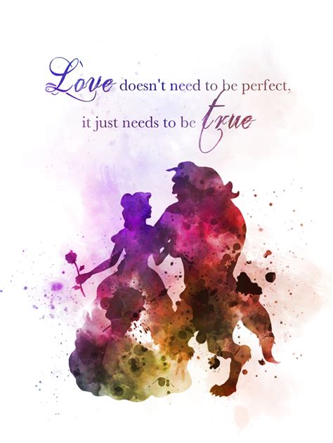 Enchanted Rose Quote Art Print Beauty And The Beast Love Flower T