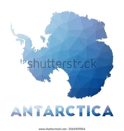 Low Poly Map Antarctica Geometric Illustration Stock Vector Royalty