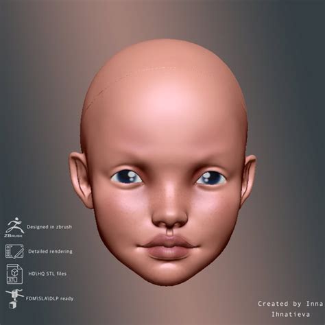 3d Model Head Bjd Doll STL File For 3d Printing Etsy