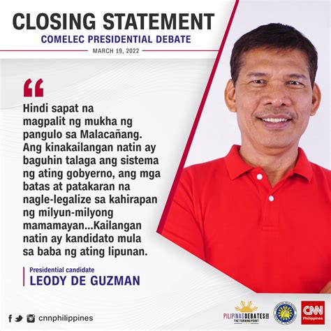 Cnn Philippines On Twitter Presidential Bet And Labor Leader Leody De