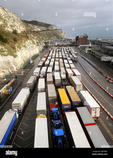 Queues Of Lorries Hi Res Stock Photography And Images Alamy