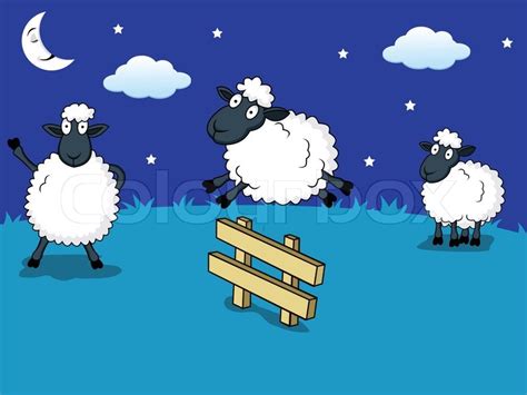 Counting sheep | Stock Vector | Colourbox