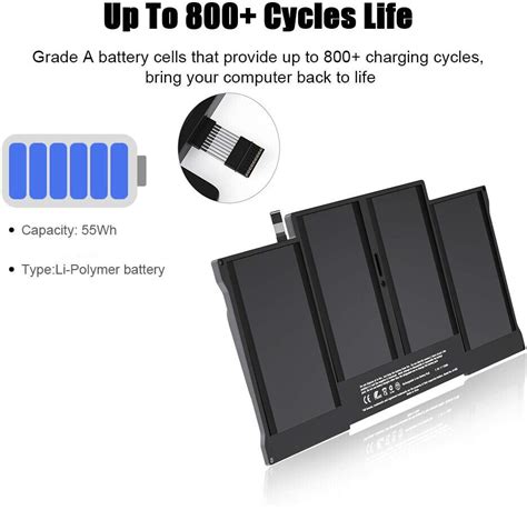 Battery A1466 for MacBook Air 13'' A1369 A1496 A1405 A1377 2013 2014 ...