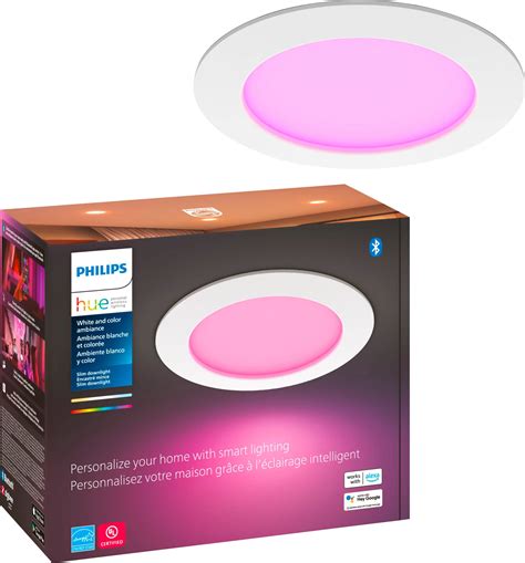 Philips Hue White and Color Ambiance Slim Downlight 6" White 579573 ...