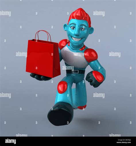 Red Robot 3d Illustration Stock Photo Alamy