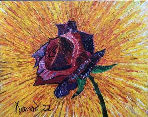 La Rose Peinture Acrylique Par Fran Ois Jornod