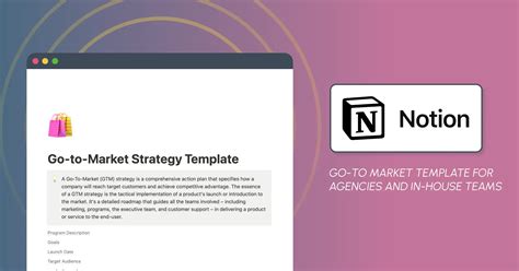 Go To Market Strategy Template Slam Media Lab