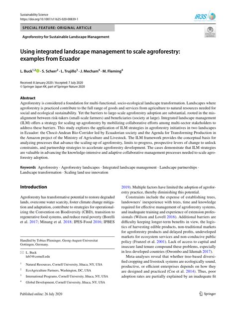 (PDF) Using integrated landscape management to scale agroforestry ...