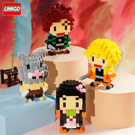 Japan Anime Kamado Tanjirou Nezuko Sword Zenitsu Connection Magic Mini Bricks Toys Building