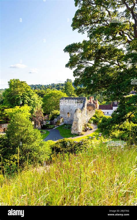 Guildford Castle Ruins Guildford Surrey England Stock Photo Alamy