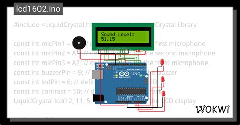 Noise Pollution Monitoring System Wokwi Esp Stm Arduino Simulator