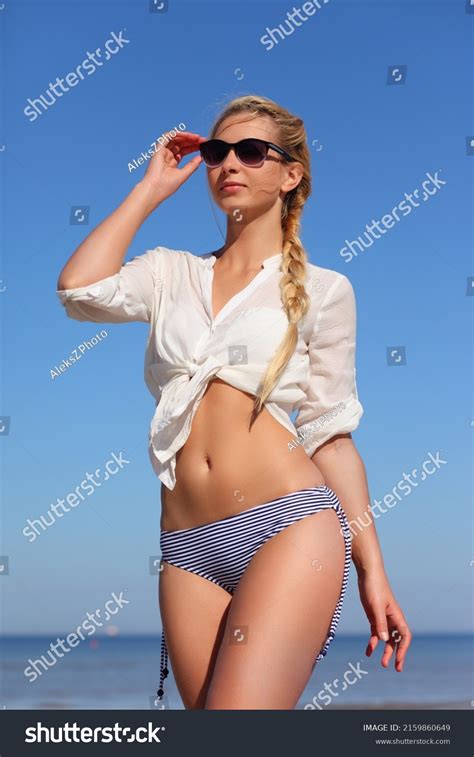 Beautiful Woman Sexy Bikini On Beach Stock Photo Shutterstock