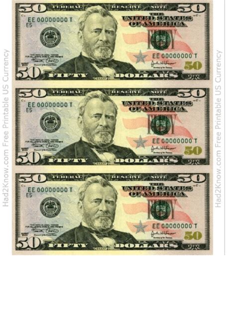 20 Dollar Bill Template