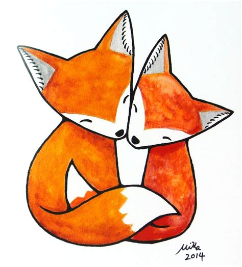 Cute Baby Fox Drawing at GetDrawings | Free download