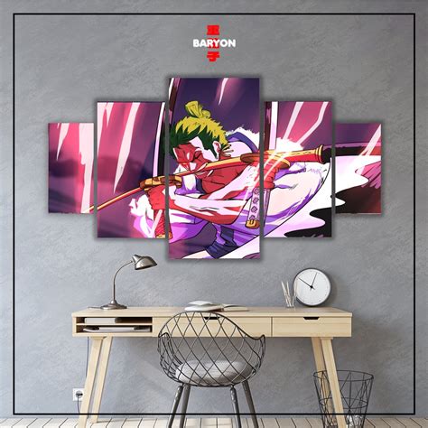 Jual Baryon Wall Decor One Piece Zoro Set Hiasan Dinding Poster Kayu