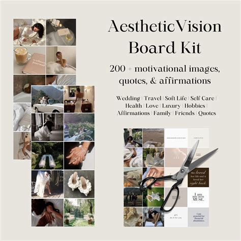 Aesthetic Vision Board Kit Printable 2024 Manifestation Affirmation ...