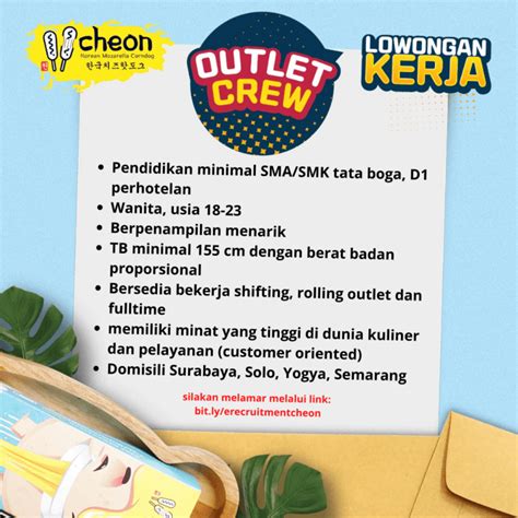 Lowongan Kerja Outlet Crew Leader Crew Di Cheon LokerSemar Id