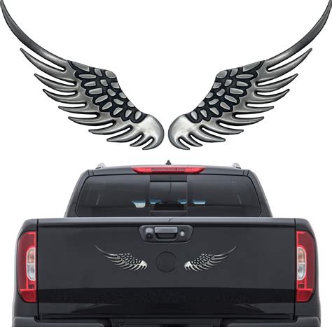 Amazon Dickno Pcs Angel Wings Car Stickers D Alloy Metal Angel