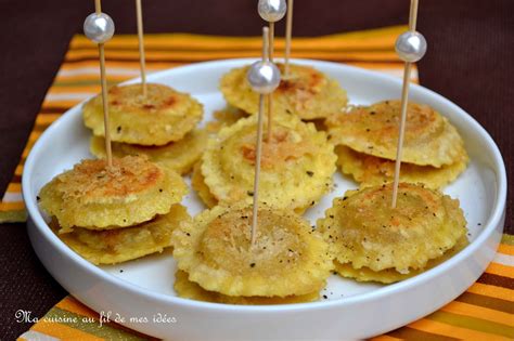 Ma cuisine au fil de mes idées Ravioli au foie gras poêlés au parmesan