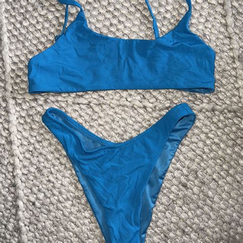 MIA RIBBED BIKINI IN AQUA BLUE CHF Buy On Marko