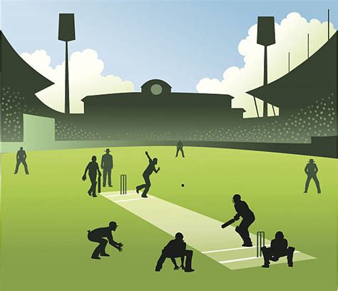 Cricket Field Clip Art, Vector Images & Illustrations - iStock