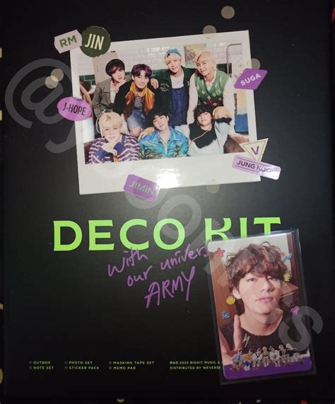 Bts Deco Kit With Taehyung Rpc Unsealed Hobbies Toys Memorabilia