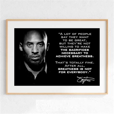 Kobe Bryant Quote Black Mamba Inspirational Quote Poster La Lakers