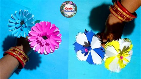 2 Beautiful Paper Flower Making How To Make Paper Flower Home