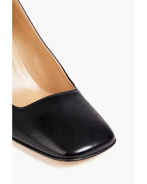 Sergio Rossi Faux Patent Leather Pumps In Black Lyst